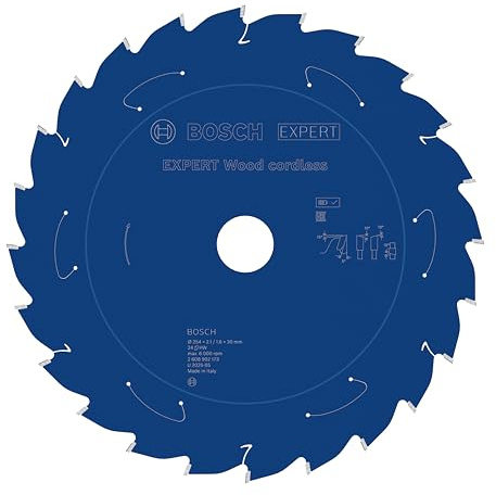 Bosch 1x Expert Wood Cordless Circular Saw Blade for Mitre Saw | for Softwood, Hardwood, Ø 254 mm, Professional Accessory Mitre Cordless Circular Saw