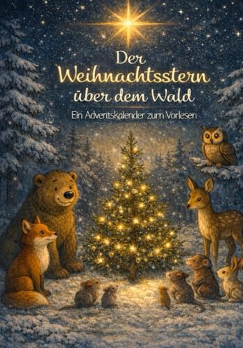 Der Weihnachtsstern über dem Wald – Ein Adventskalender zum Vorlesen: 24 liebevoll erzählte Tiergeschichten für Kinder ab 4 Jahren – mit farbigen Bildern und der wahren Botschaft von Weihnachten