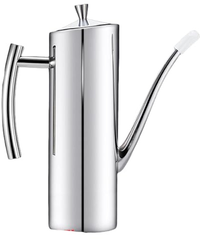 Javoryxh Nonrust Steel Oil Dispenser Leak Proof Design With Press Button For Precise Pouring Food Grade 304 Kitchen Essential Nonrust Steel Oil Dispenser