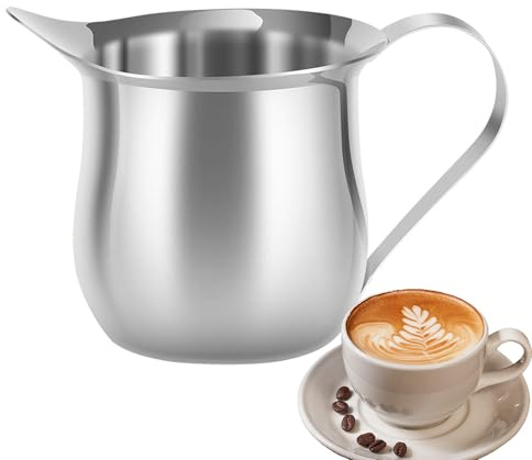 Mini Creamer Pitcher, 90 ml de acero inoxidable Milk Pourer with Pour