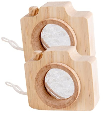 Gogogmee 2 Stück Kinderkamera Holz Kaleidoskop mit Prismen Kleiner Kaleidoskop Kamera Pädagogisches Holzspielzeug für Kreatives Geschenk