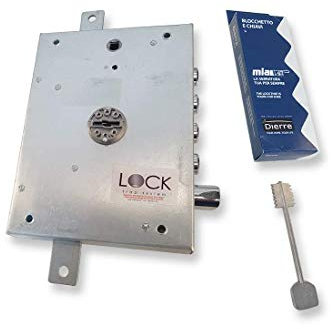 ATRA, cerradura de seguridad serie SER711, para puerta acorazada DIERRE, de doble paletón, E=70mm, mano derecha..