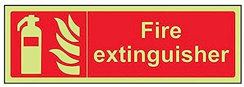 VSafety Señal de extintor de incendios, paisaje, (Pack de 3), 300 mm x 100 mm, 3