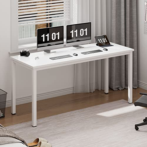SogesHome Computertisch Schreibtisch 120 x 60 x 75 cm PC Schreibtisch Büro Schreibtisch Workstation für Home Office Verwenden Schreibtisch, Esstisch Konferenztisch,Weiss, AC3DW-120-SH