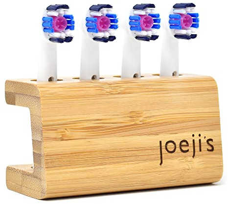 Joeji's Kitchen Porta Spazzolino Elettrico Bambu - si adatta Oral B e la maggior parte delle dimensioni della testa di ricambio