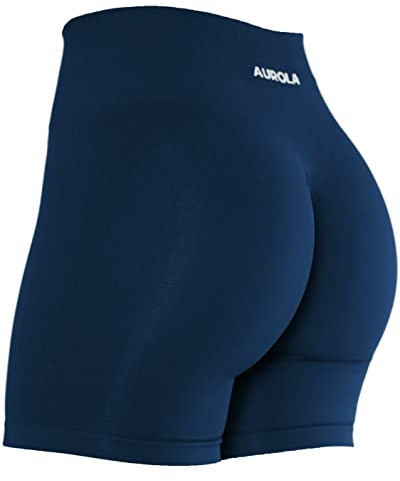 Aurola Intensify Träningsshorts för kvinnor, sömlösa, rumplyftande, korta, för gym, yoga, löpning, sport, aktiv träning och fitness, M