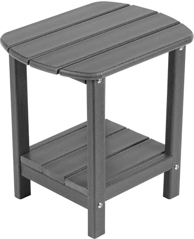 NALONE Table De Jardin, 40x40x30cm Table Exterieur, Petite Table Basse, Table Balcon Dessus À Lattes pour Balcon, Jardin, Terrasse