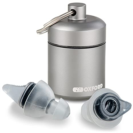 Oxford Products FilterBuds Hypoallergenic Reusable Motorcycle Hearing Protection Earplugs, White, One Size