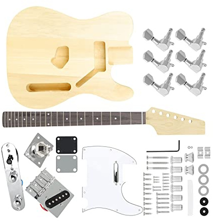 DIY E-Gitarren-Kit 6 Saiten 22 Bünde Lindenholz Halskörper Guitarra Teile Zubehör Musikinstrument Fachmann E-Gitarren-Bausatz