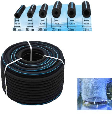 Luftblasen-Diffusor für Aquarien, Koiteich und Hydrokultur, fördert die Gesundheit von Fischen und Pflanzen (1,6 cm Innendurchmesser, 2,5 cm Außendurchmesser, 0,5 cm Wand, 40 cm)