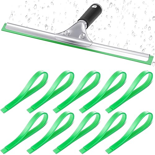 Frienda 10 Pcs Squeegee Rubber Replacement 18 Inches Squeegee Blade for Windows, Glass, Shower Doors, Kitchen Cleaning