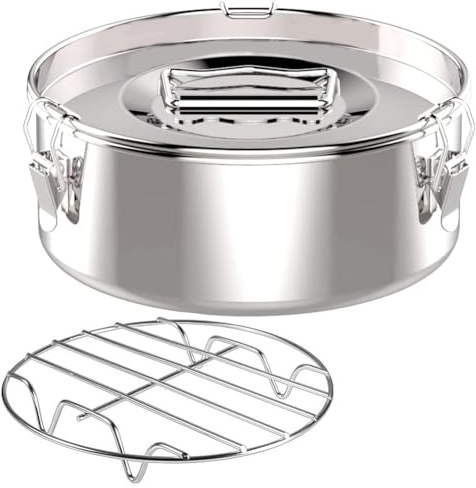 Povxlum Flan Pan Mold 2.3 Qt, Stainless Steel Flan Mold with Lid - Flan Maker- Flan Maker 21 * 21 * 9cm