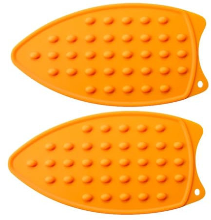 Osmond Hitzebeständige Mini-Bügeleisenunterlage Aus Silikon, Tragbarer Bügelständer für Reisen und Mini-Quiltbügeleisen für die Verwendung in Orange, Langlebig