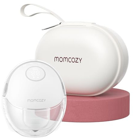 Momcozy Milchpumpe Mobile Style| M6, Tragbare Stillpumpe, Idealer Rhythmus für mehr Milch, DoubleFit-Flansch, mehr Passform und Diskretion mit 3 Modi und 9 Stufen - 24 mm (1, Grau)