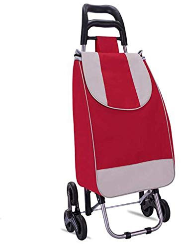 Einkaufstrolley, zusammenklappbar, großer und leichter Allzwecktrolley mit schwenkbaren Vorderrädern, wasserdichter, abnehmbarer Tasche, max. Tragkraft 35 kg, 40 l, Schiebe-/