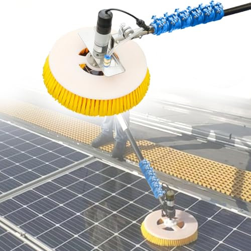 CASEGO 7 m wassergespeiste Fensterreinigungsstange, Solar-Reinigungsbürste, Fensterreiniger-Set, Wohnwagen-Reinigung, Teleskopbürste, Photovoltaik-Reinigung (5m)