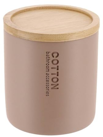 Tendance - Wattedose polyresin Deckel Bambus - Cappuccino Bambus