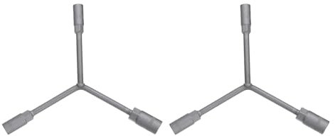 QUARKZMAN 2 Stück Y-förmiger 3-Wege-Steckschlüssel 12mm 14mm 17mm Langer Arm Y-Typ 6-Punkt-Innensechskantschlüssel Sechskantschlüssel Drehmomentschlüssel fürreparatur Werkzeuge, Grau
