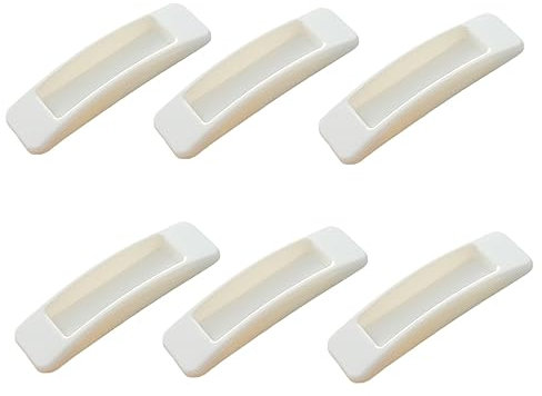 DOITOOL 6 Stück Selbstklebende Türgriffe Abs Weiß Stanzfreie Schrankknöpfe Vielseitige Möbelgriffe Für Schubladen Und Schränke