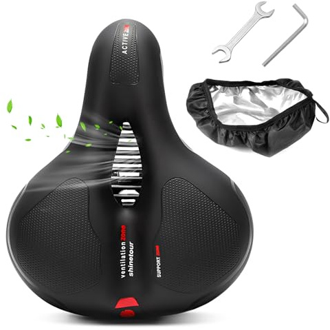 Sella per Bicicletta Ultra confortevole, Sella Bici Impermeabile con Doppia Sfera Antiurto a molla, Sella per Bicicletta Ergonomica Comfort, Sella per Bicicletta per Mountain Bike/Bici/MTB
