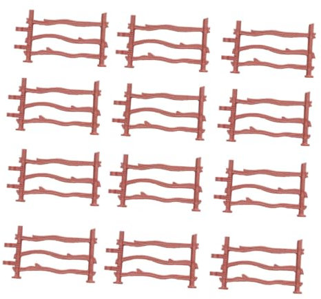 SUPVOX 60piezas Juguete De Valla De Plástico Simulado para Niño Niña para Jardines De Hadas Granjas y Muñecas Accesorios Educativos para Creativos