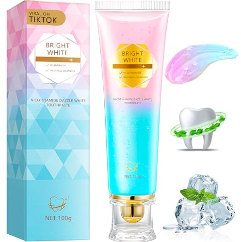 2026 New Upgraded Niacinamide Whitening Toothpaste for Adults, Teeth Whitening Tooth Paste, Brilliant Smile Niacinamide Toothpaste Whiten (3.53oz)