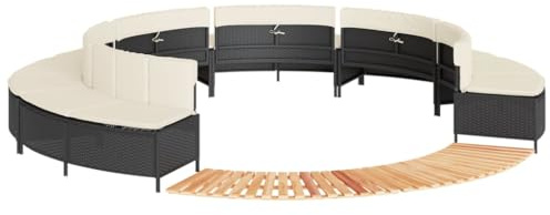 Genérico Borde bañera hidromasaje Madera Acacia y ratán sintético Negro,Casa y jardín,Piscina y SPA,Accesorios para Piscinas y spa-3270636