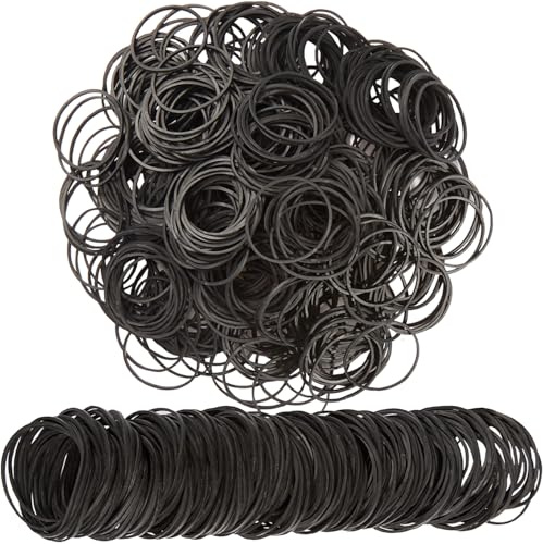Rubber Bands 60mmx1.5mm Black 530Pcs Net Weight 190g Diameter 38mm | Elastic Rubber Band Office Supplies