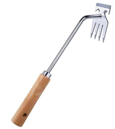 FewNvWa Zappa E Coltivatore, Rastrello da Giardino, Diserbante, Attrezzi Manuali, Zappa a Mano, Motozappa per Scavare, Coltivare, Realizzare Trincee Ed Estrar