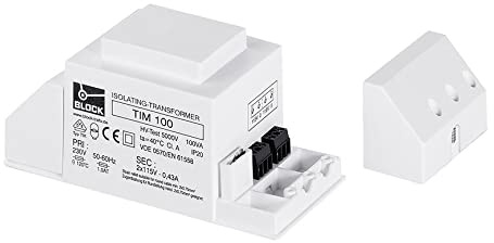 Transformador, aislamiento, 100 VA; clasificación de corriente: 430 mA; voltajes primarios del transformador de aislamiento: 1 x 230 V; Tipo de enchufe: -; Potencia TIM100; 1 unidad