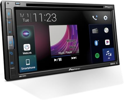 Pioneer AVH-521EX 6.8 Resistive Touchscreen, Double Din – Bluetooth, Backup Camera, SiriusXM, USB, FLAC Playback, MIXTRAX, 13-Band EQ, AM/FM Radio Preouts