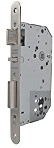 Tesa Assa Abloy 4030F5RAI Cerradura Cortafuegos 2030F, Entrada 50mm, Frente Redondeado,sin cilindro incluido, Acero inoxidable