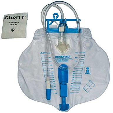 1x Behrend Urindrainage, Bettbeutel, Urinbeutel, Einkammerurinbeutel, 120 cm Schlauch