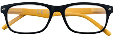 Zippo Occhiali da Lettura, Realizzati con Montatura dalle Linee Morbide, Ideale per Uomo e Donna, Diottria +2.00, Aste Color Giallo