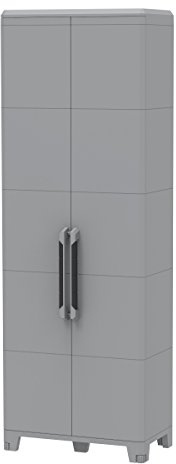 Terry, Transforming Modular 5, Armadio Multifunzionale Alto, da Esterno Interno, Due Ante. Materiale: Plastica, Dimensioni: 78x43,6x225,8 cm