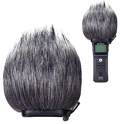 YOUSHARES Zoom H1n Recorder Furry Outdoor Windscreen Muff, Pop Filter/Wind Cover Shield Fits Zoom H1n & H1 Handy Portable Recorder