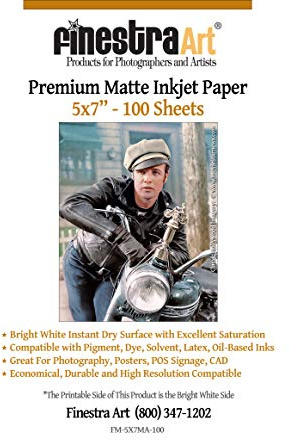 5 X 7 Premium Arctic Matte Inkjet Photo Paper - 100 Sheets