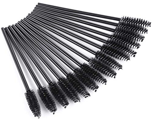 Tbestmax 200 Disposable Mascara Wand Eyebrow Brushes Spoolies Applicator for Eyelash Extension Makeup Kits