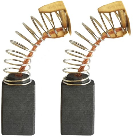 2 escobillas de carbón abrasivo, 6 x 10 mm, 6 x 10 mm, para herramienta eléctrica, amoladora angular, lijadora de banda, tijeras de chapa, martillo perforador, sierra circular