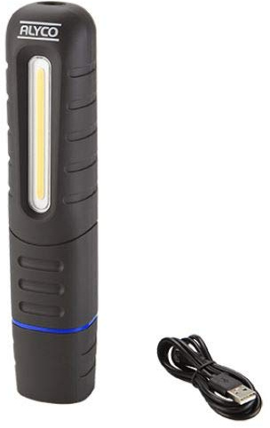 Alyco - Linterna de mano recargable bifocal LED COB 10W IP65 900 + 150 lúmenes, con imán y colgador - 190573