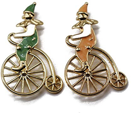YUNHOME Brosche Clips Broschen Anstecknadel Broschennadel Dekorative Orange Hellgrüne Farbe Glasur Tropft Brosche Clown Qi Schubkarre Brosche Pullover Schal Mantel Schmuck Pin