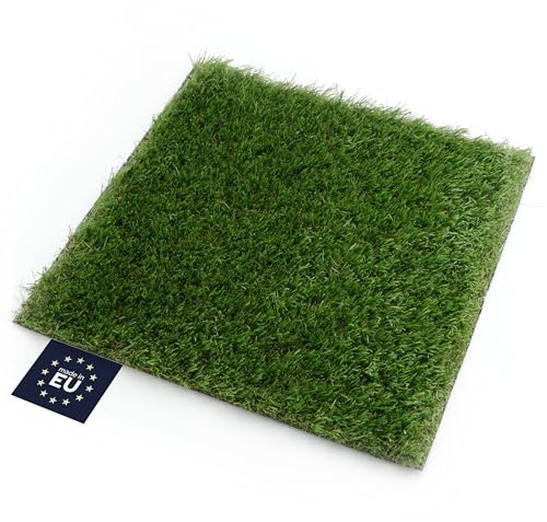 Primaflor Kunstrasen - KORSIKA, 4,00m x 3,00m, 30 mm Hoch, Viele Größen, UV-Stabil, Wasserdurchlässiger, Rasenteppich, Outdoor Bodenbelag, Kunstgras für Garten, Terrasse und Balkon
