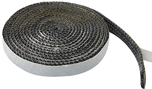 Flat Stove Rope,Self Adhesive Stove Glass Seal Heat Resistant Stove Rope 3m Longx10mm Wide Fireplace Tape Wood Stove Door Gasket Stove Door Glass Seal Rope Fiberglass Rope Seal for Fireplaces Doors