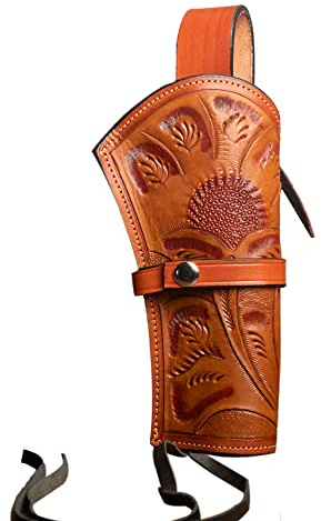 Hulara geprägtes Westernholster aus Leder Heritage 22 Holster .38 .44 .45 .357 .358 Cowboy Holster für Revolver 4 bis 8 Heritage Rough Rider Lederholster