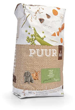Witte Molen, Puur Kaninchen Junior 7 kg, ohne Konservierungsstoffe, künstliche Farbstoffe oder Aromen, alle Nährstoffe für EIN glückliches Leben und eine Gute Gesundheit