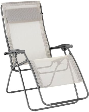 Lafuma MOBILIER - Relaxsessel Zero Gravity RSXA Clip XL - Klappbare Liege für Terrasse und Garten - Robustes Batyline®-Gewebe - Vielseitiger Liegestuhl, Höchster Komfort, Frankreich - Roggenbeige