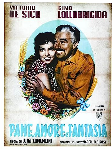 KUSTOM ART Poster da Parete Serie Locandine Film Famosi (Pane Amore e Fantasia) Senza Cornice. Stampa Artistica su Carta Patinata 40x30 cm