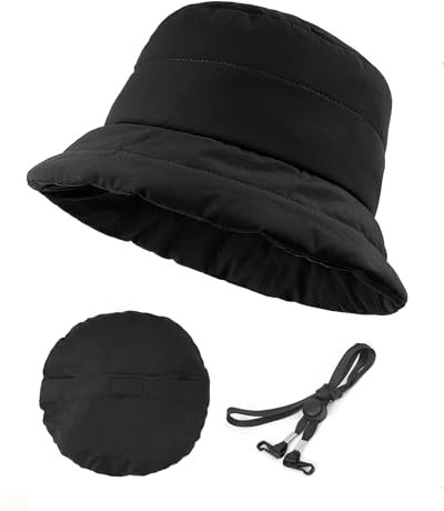 Zylioo XL-XXL Winddicht Fischerhut Für Großen Kopf,Winter Anglerhut Größe 60-62cm,Warmer Wintermütze Faltbar Bucket Hats