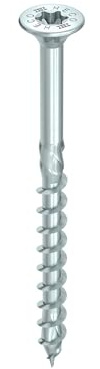 HECO Senkkopf TOPIX-plus 6,0 x 160 mit Frästaschen, HECO-Drive, HD-25, Teilgewinde, verzinkt blau, A3K 100 Stk