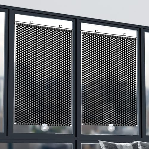jiajulashou123 Sonnenschutz Rollos Saugnapf Rollo Innen Tragbare Sonnenschutzrollo Isolations Verdunklungsrollo Mit Saugnäpfen UV-Schutz Ohne Bohren für Fenster,Auto (40x125cm)